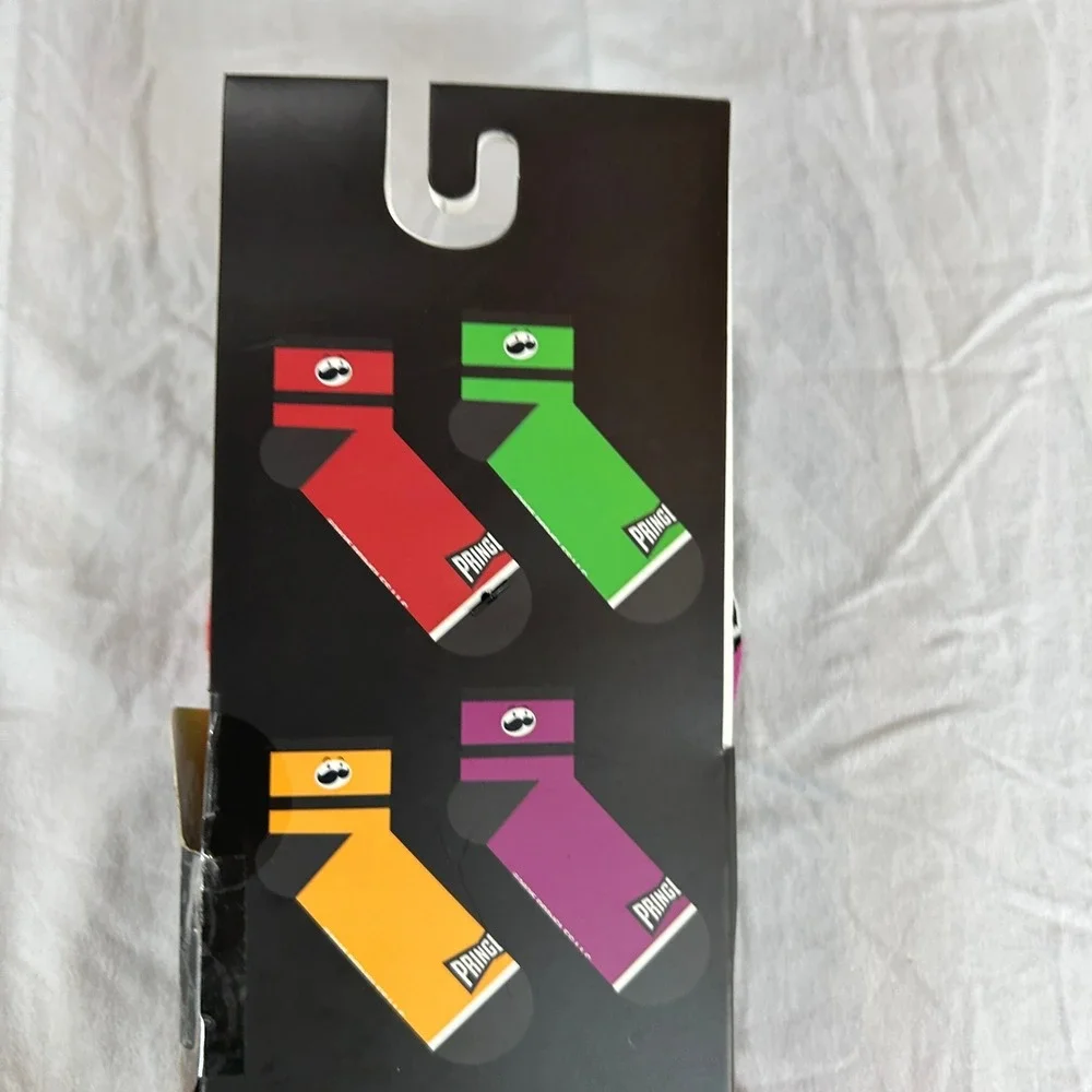 Swag Pringles Mens Quarter Socks 4 Pack Multicolor Performance Shoe Size 8-13